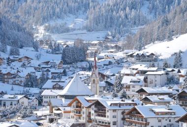 Val Gardena a Wolkenstein v zimě
