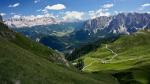 Pohled na cyklotrasy v Alta Badii